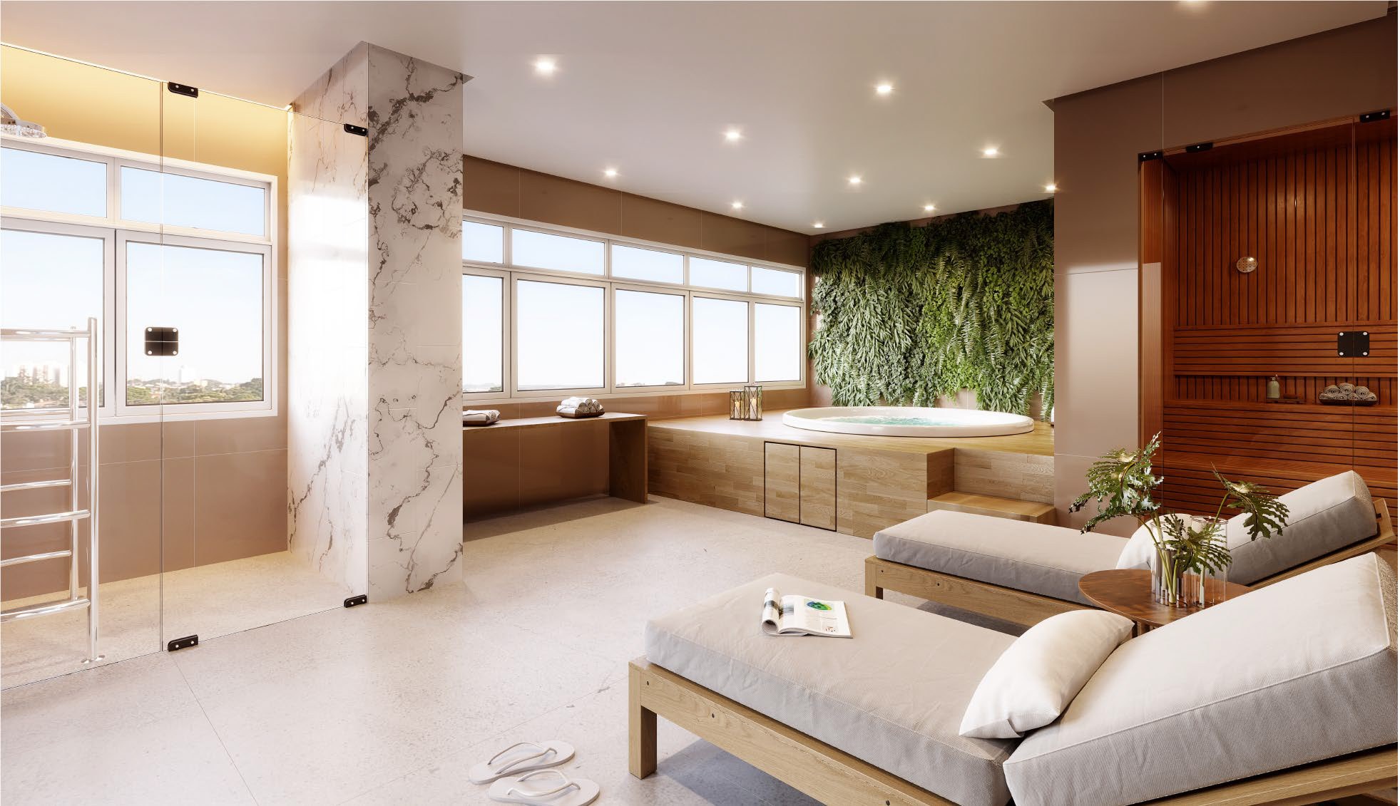 Lazer · Jacuzzi e descanso da sauna