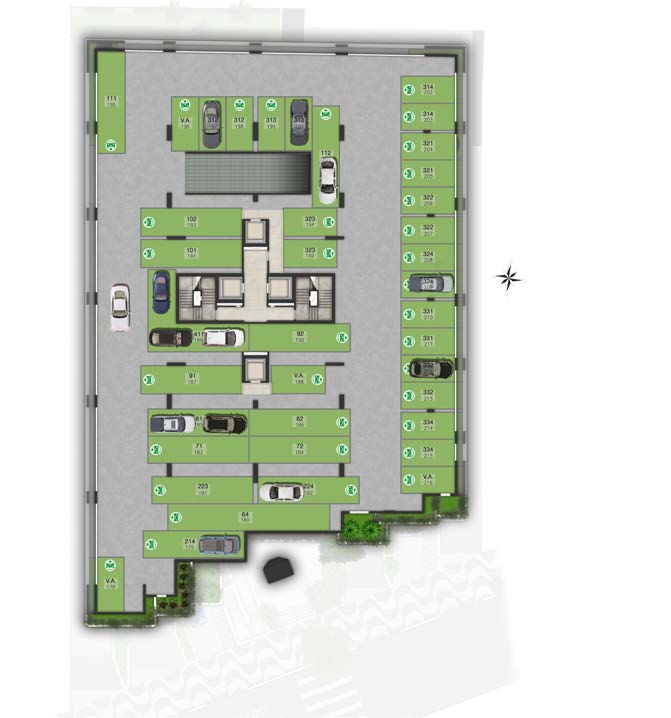 Planta · 2º mezanino de garagem