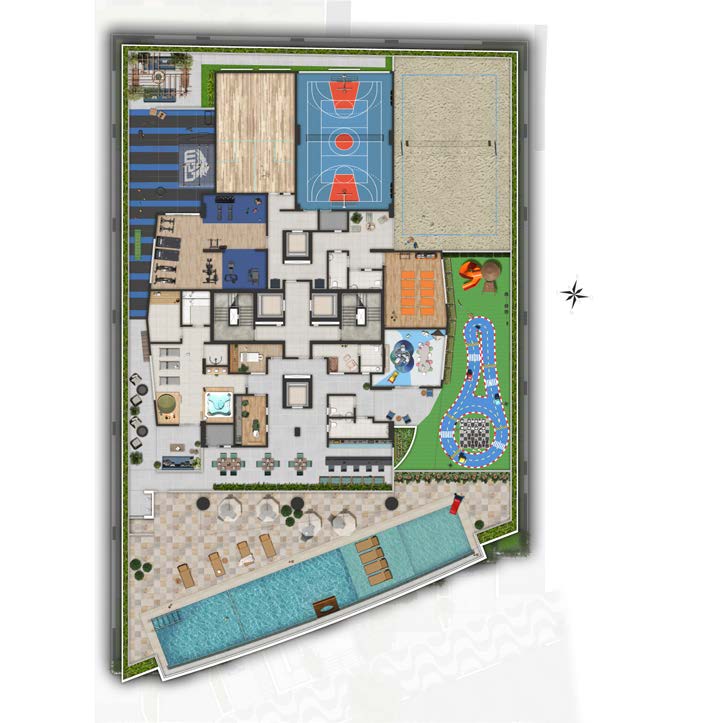 Planta · 1º pavimento de lazer