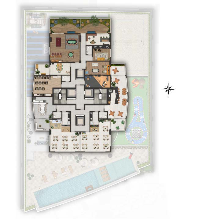 Planta · 2º pavimento de lazer