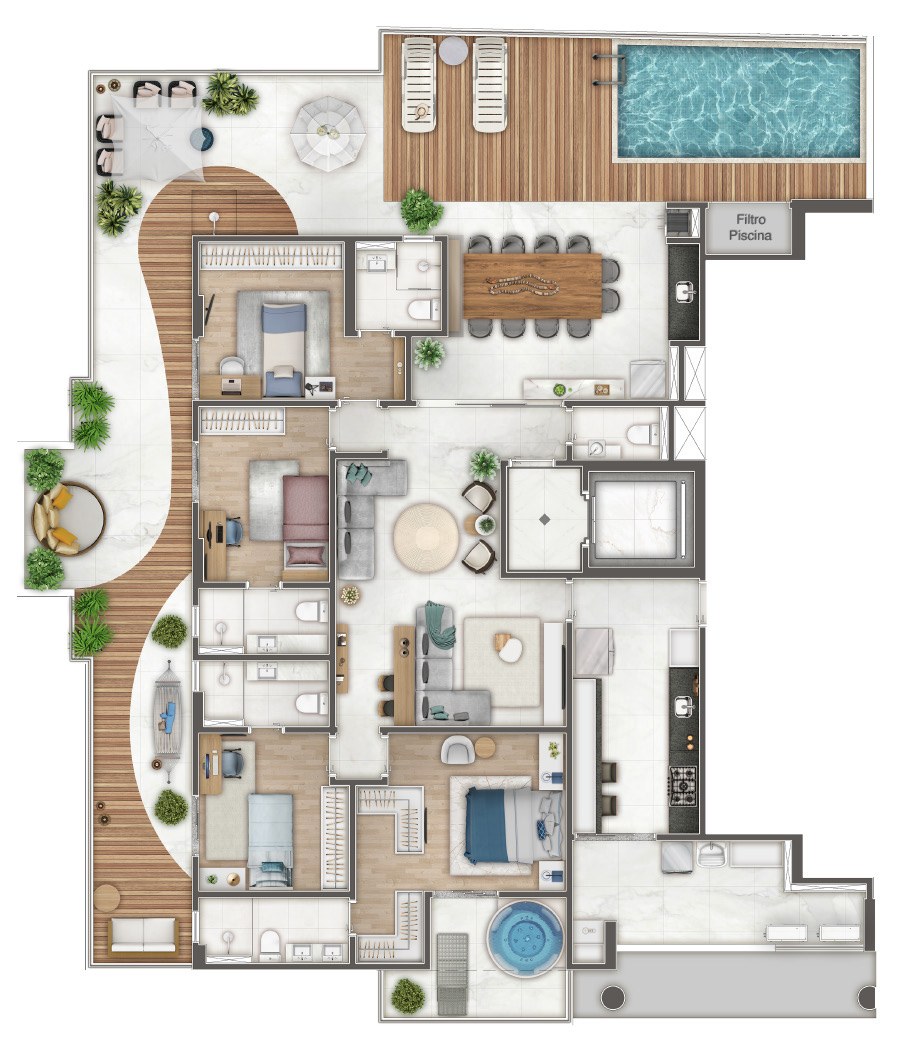 PLANTAS OUTRAS TIPOLOGIAS · planta-garden-4-suites-3-vagas-p50