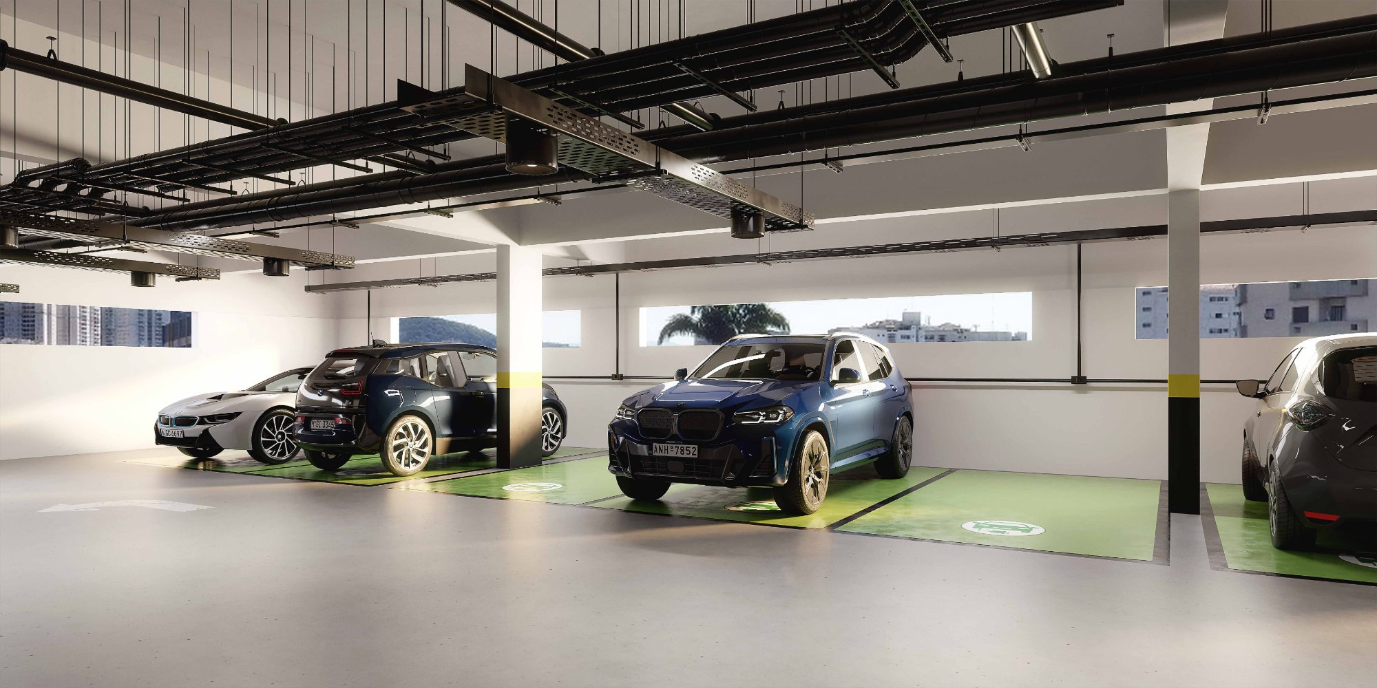 Garagem · Vaga com infraestrutura para carro elétrico