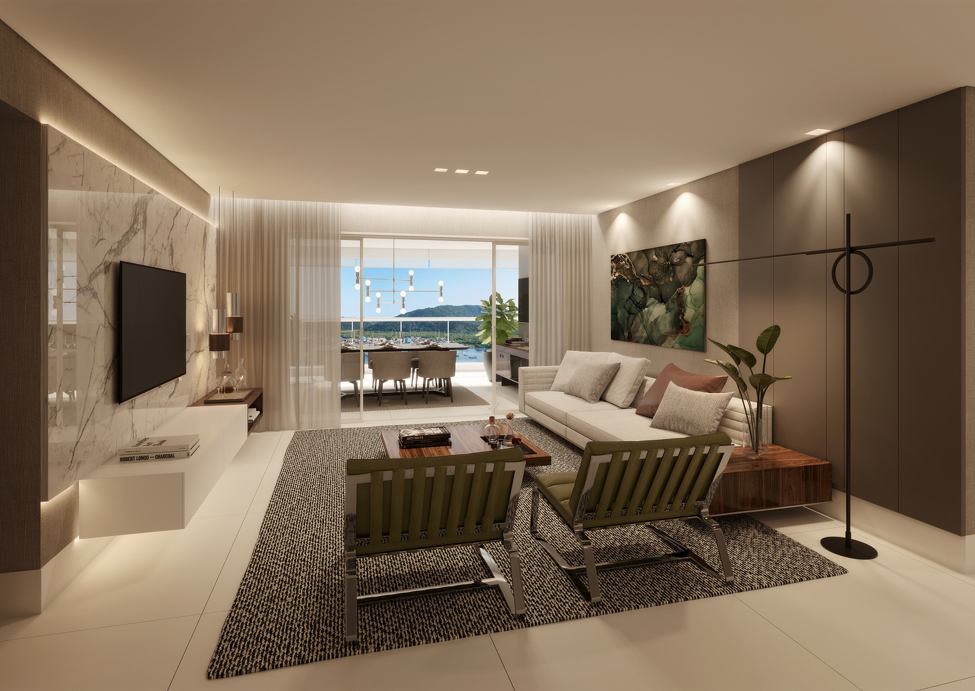 3 SUÍTES · LIVING