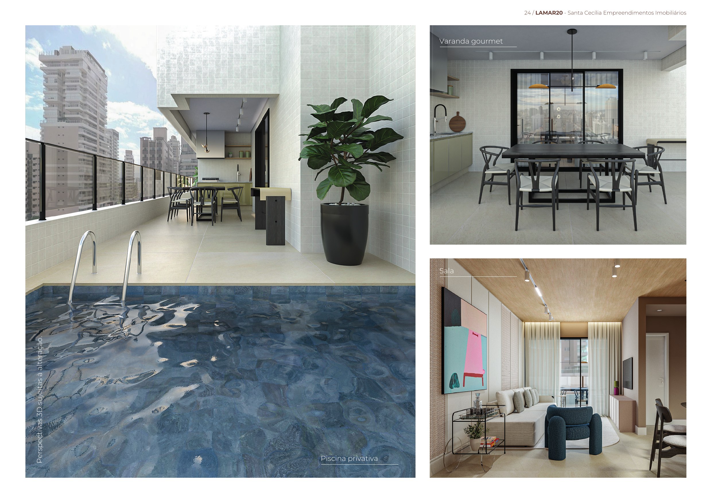 TIPOLOGIA 135 m² · Garden 3 suítes — Piscina privativa, varanda e sala