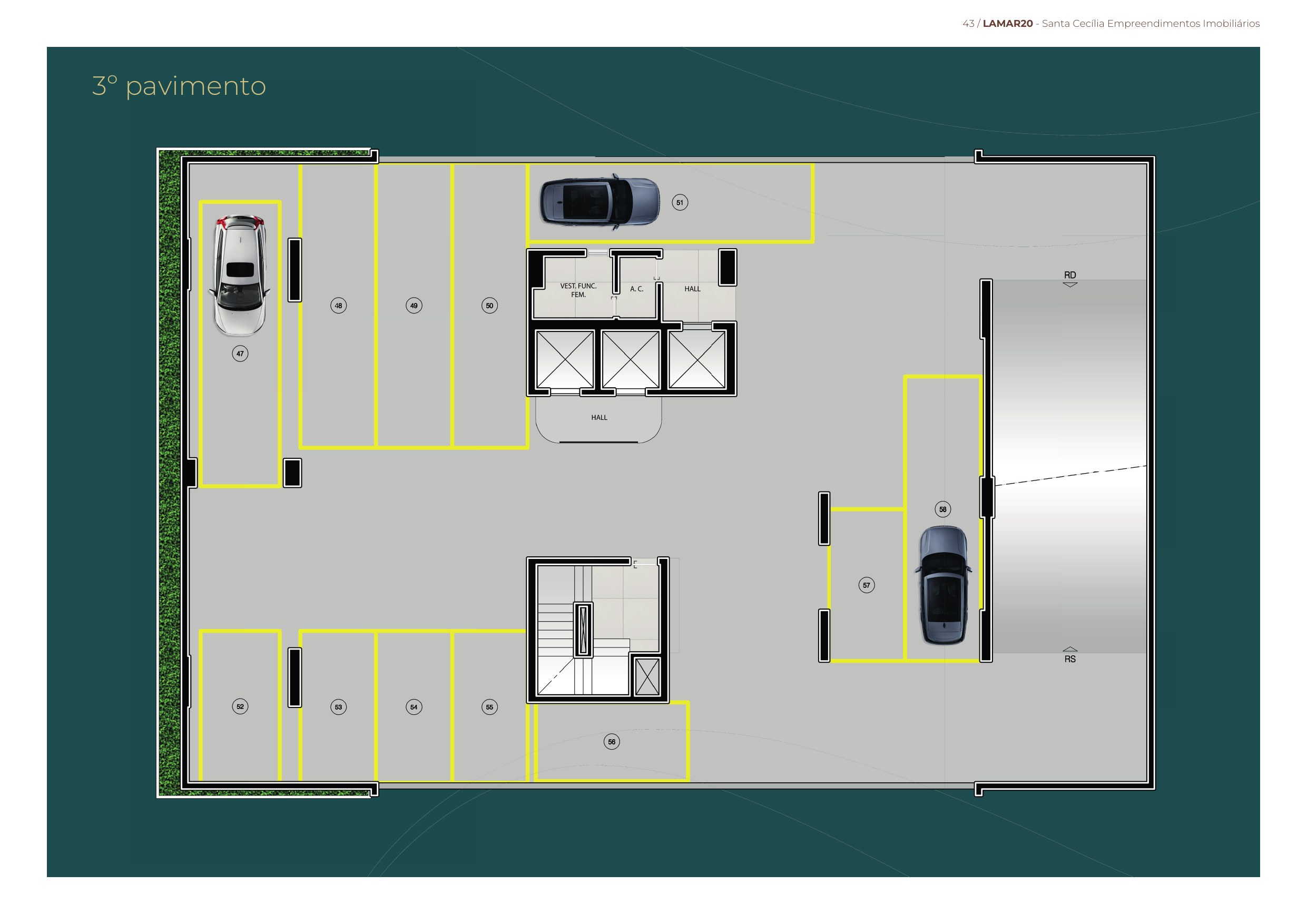 PLANTAS GARAGEM · 3º pavimento