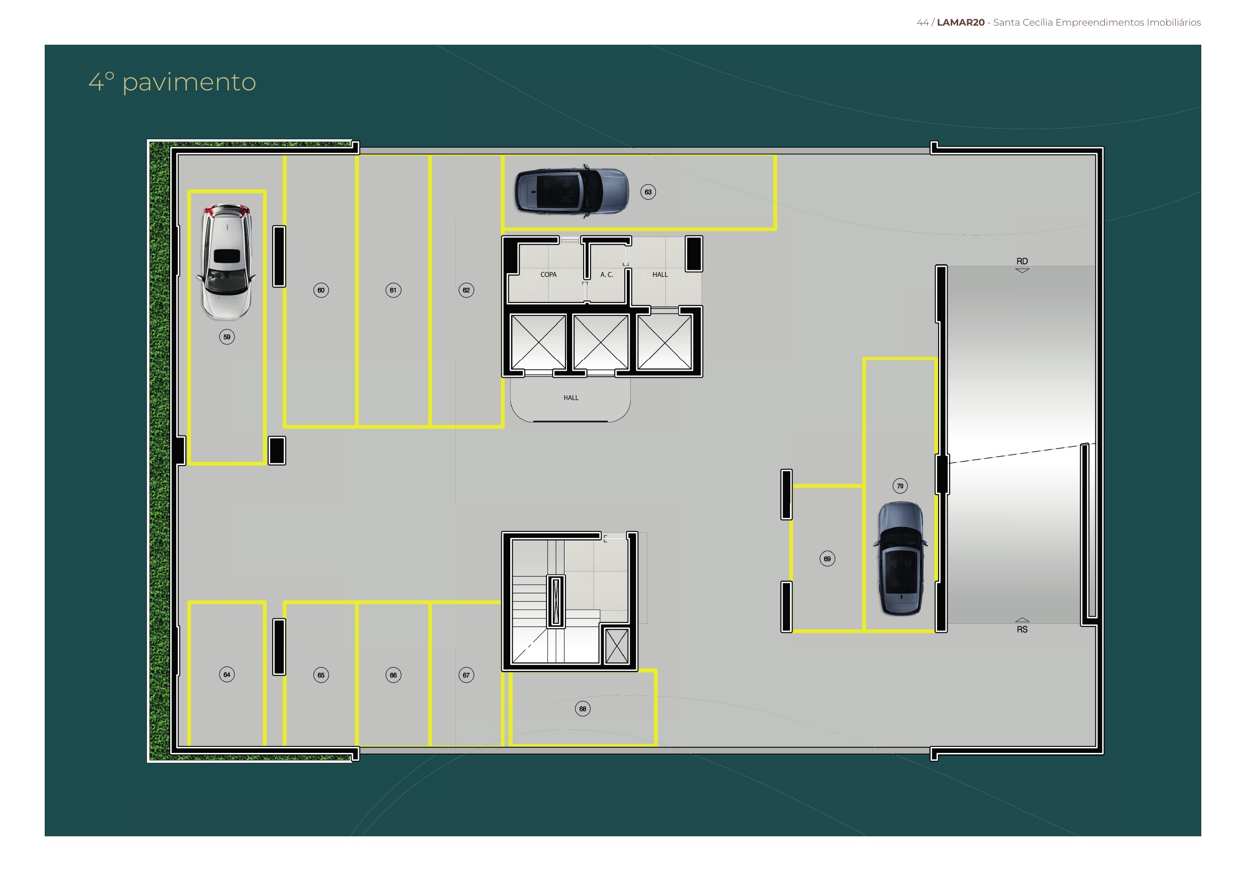 PLANTAS GARAGEM · 4º pavimento