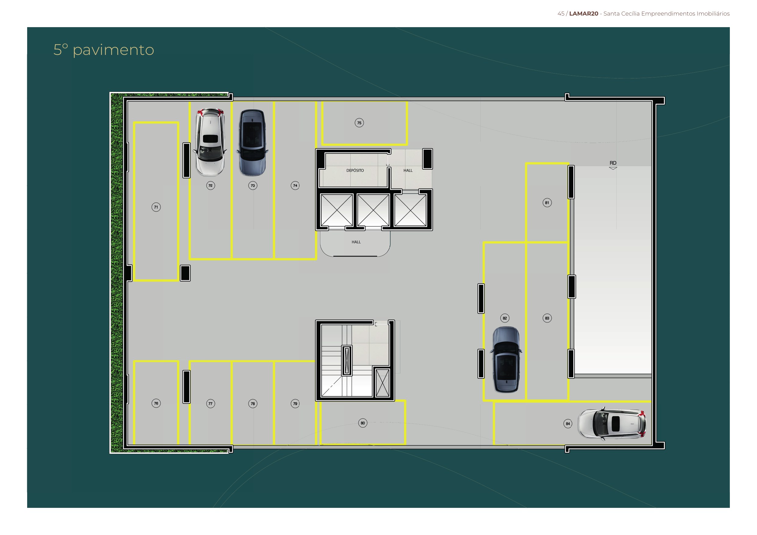 PLANTAS GARAGEM · 5º pavimento